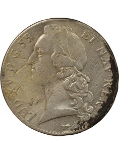 Louis XV au Bandeau 1 écu Argent 1746 A - Paris 2