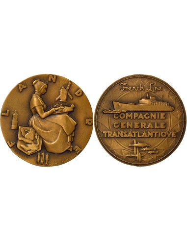 Cie Gén. Transatlantique 1 jeton Bronze A Paris