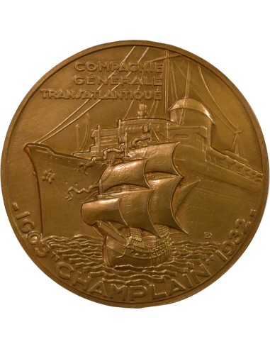 Cie Générale Transatlantique 1 jeton Bronze 1974