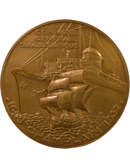 Cie Générale Transatlantique 1 jeton Bronze 1974