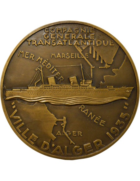 Cie Gén. Transatlantique 1 jeton Bronze A Paris