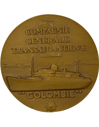 Cie Gén. Transatlantique 1 jeton Bronze 1950 A Paris