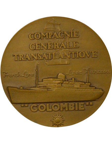 Cie Gén. Transatlantique 1 jeton Bronze 1950 A Paris