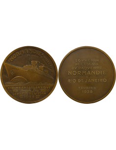 Escale du Normandie à Rio 1 jeton Bronze A Paris