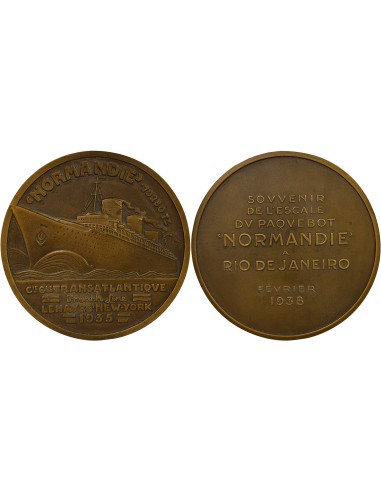 Escale du Normandie à Rio 1 jeton Bronze A Paris