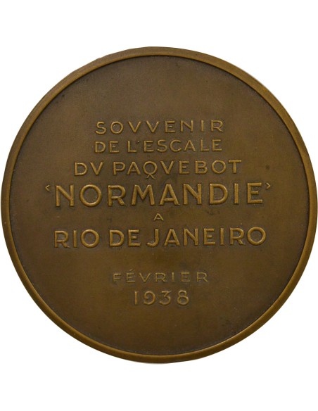 Escale du Normandie à Rio 1 jeton Bronze A Paris