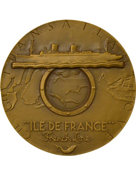 Cie Gén. Transatlantique 1 jeton Bronze 1949 A Paris