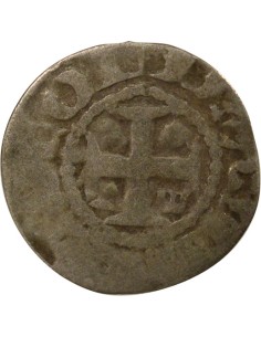 au nom de Foulques 1 denier Argent 1160-1190 F Angers 2