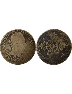Henri III Au Col Plat 1/4 franc Argent 1577-1578 A - Paris
