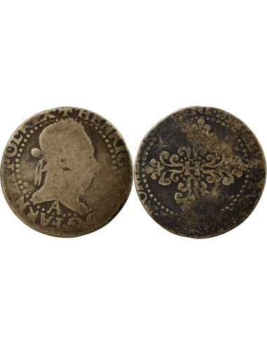 Henri III Au Col Plat 1/4 franc Argent 1577-1578 A - Paris