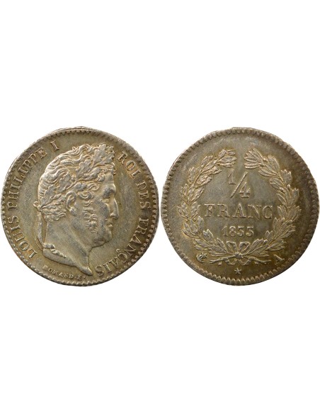 Louis-Philippe Ier 1/4 franc Argent 1833 A - Paris