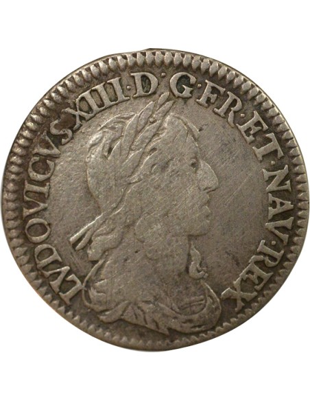 Louis XIV à la Mèche Courte 1/12 écu Argent 1643 A - Paris