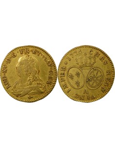 Louis XV Au Buste Habillé 1 louis d'or Or 1726 A - Paris