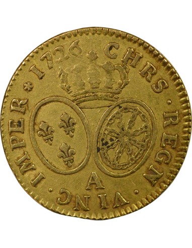 Louis XV Au Buste Habillé 1 louis d'or Or 1726 A - Paris