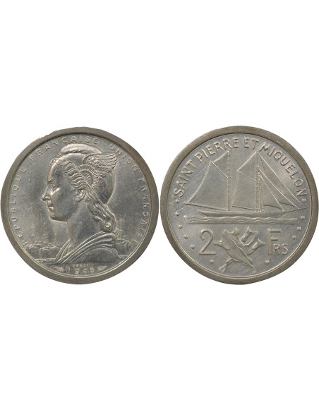 Saint Pierre & Miquelon 2 francs Aluminium 1948 A Paris