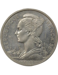 Madagascar 5 francs Aluminium 1953 A Paris 2