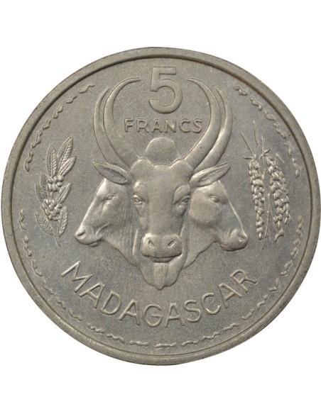 Madagascar 5 francs Aluminium 1953 A Paris