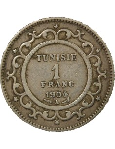 Tunisie Hédi Bey 1 franc Argent 1904 A - Paris 2