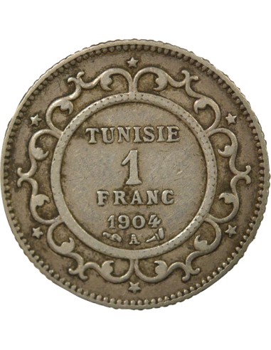 Tunisie Hédi Bey 1 franc Argent 1904 A - Paris