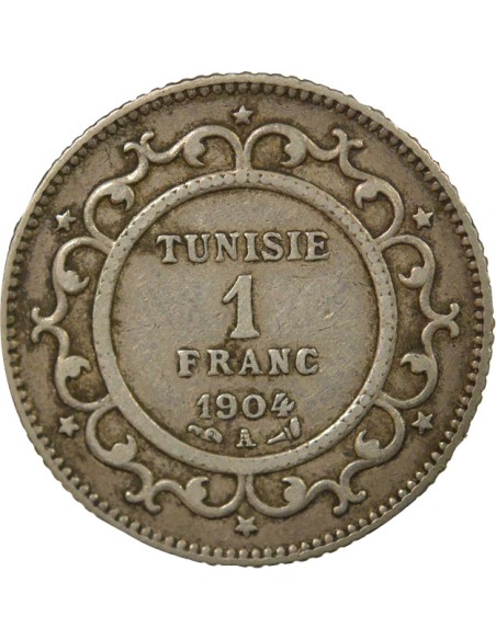 Tunisie Hédi Bey 1 franc Argent 1904 A - Paris