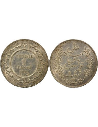 Tunisie Ali III Bey 1 franc Argent 1891 A - Paris