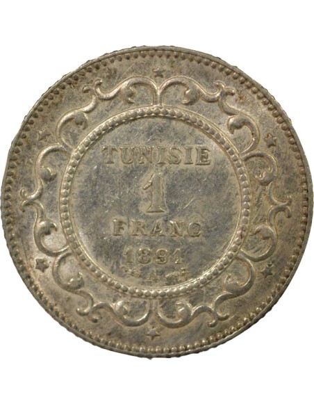 Tunisie Ali III Bey 1 franc Argent 1891 A - Paris