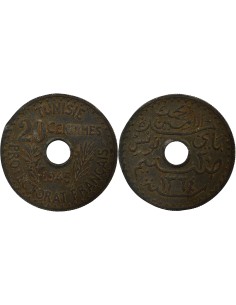 Tunisie Lamine Bey 20 centimes Zinc 1945 A Paris
