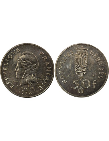 Nouvelles Hébrides 50 francs Nickel 1972 A Paris
