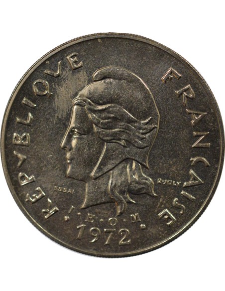 Nouvelles Hébrides 50 francs Nickel 1972 A Paris