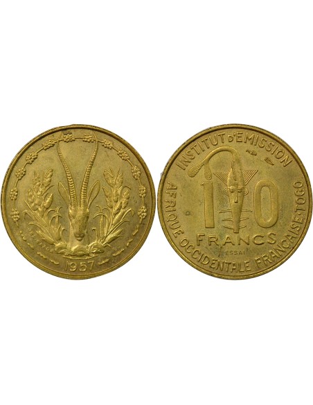 Togo 10 francs Bronze-Alu 1957 A Paris
