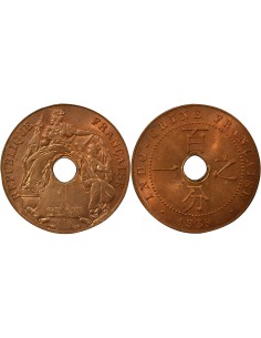 Indo-Chine Fr. 1 centième Bronze 1939 A - Paris