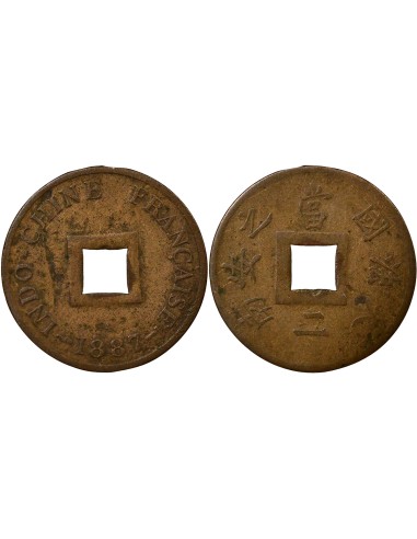 Indo-Chine Fr. 1 sapèque Bronze 1887 A - Paris