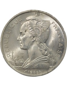 Djibouti 5 francs Aluminium 1968 A Paris 2