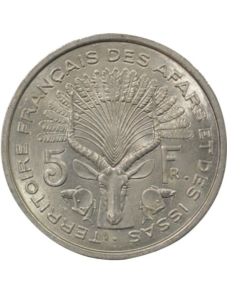 Djibouti 5 francs Aluminium 1968 A Paris