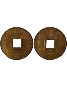 Cochinchine 1 sapèque Bronze 1879 A - Paris