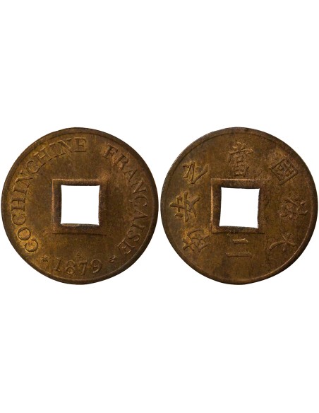 Cochinchine 1 sapèque Bronze 1879 A - Paris