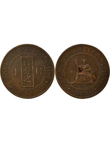 Cochinchine 1 centième Bronze 1879 A - Paris