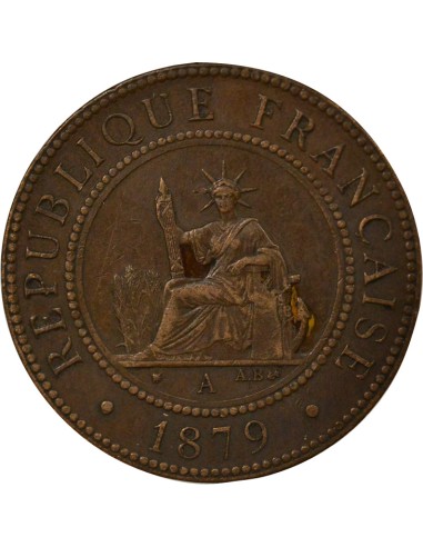 Cochinchine 1 centième Bronze 1879 A - Paris