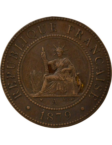 Cochinchine 1 centième Bronze 1879 A - Paris