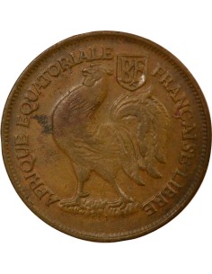 Etats de l'Afrique Equatoriale France Libre 1 franc Bronze 1943 SA Pretoria 2