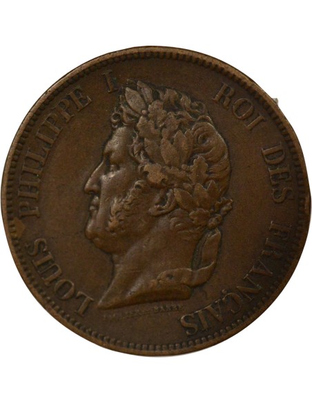 Colonies Françaises Louis-Philippe Ier 10 centimes Bronze 1843 A - Paris