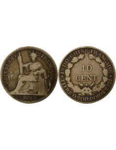Indo-Chine Fr. 10 centimes Argent 1895 A - Paris