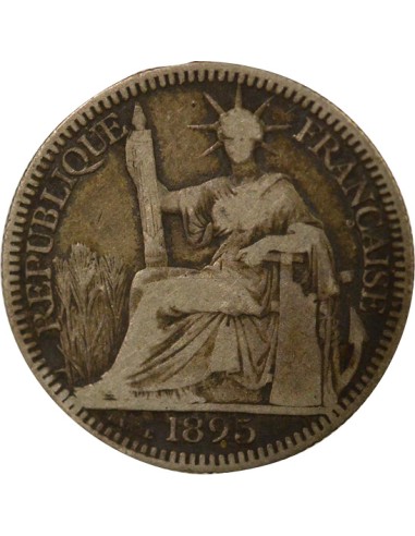 Indo-Chine Fr. 10 centimes Argent 1895 A - Paris