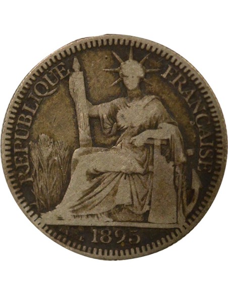 Indo-Chine Fr. 10 centimes Argent 1895 A - Paris