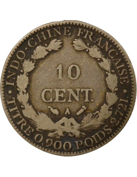 Indo-Chine Fr. 10 centimes Argent 1895 A - Paris