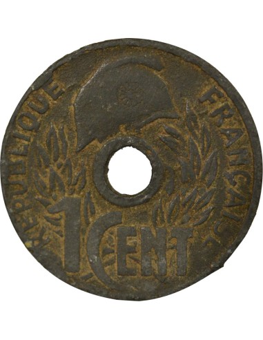 Indo-Chine Fr. 1 centième Zinc 1940 Hanoï