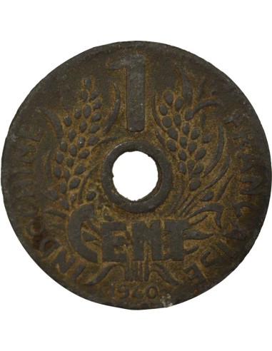 Indo-Chine Fr. 1 centième Zinc 1940 Hanoï