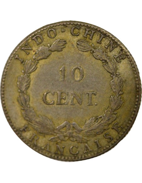 Indo-Chine Fr. 10 centimes Billon 1920 S San Francisco