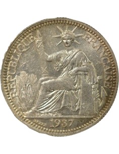Indo-Chine Fr. 10 centimes Argent 1937 A Paris 2
