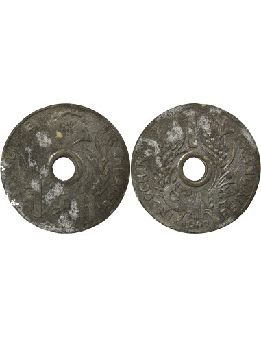 Indo-Chine Fr. 1 centième Zinc 1940 Hanoï